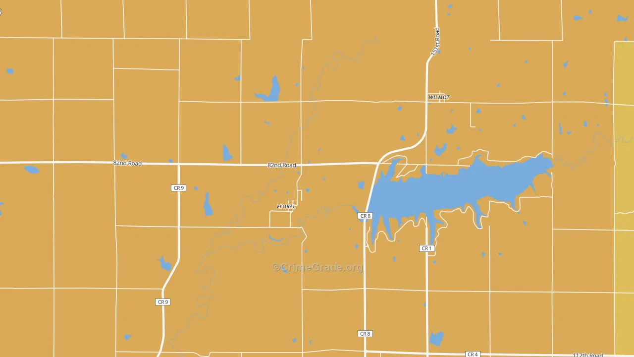 Floral, KS Map of Assault Rates