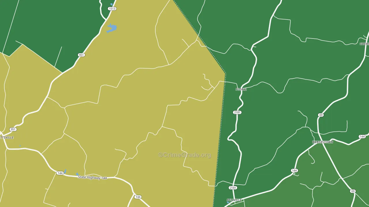 Floral, KY Map of Assault Rates
