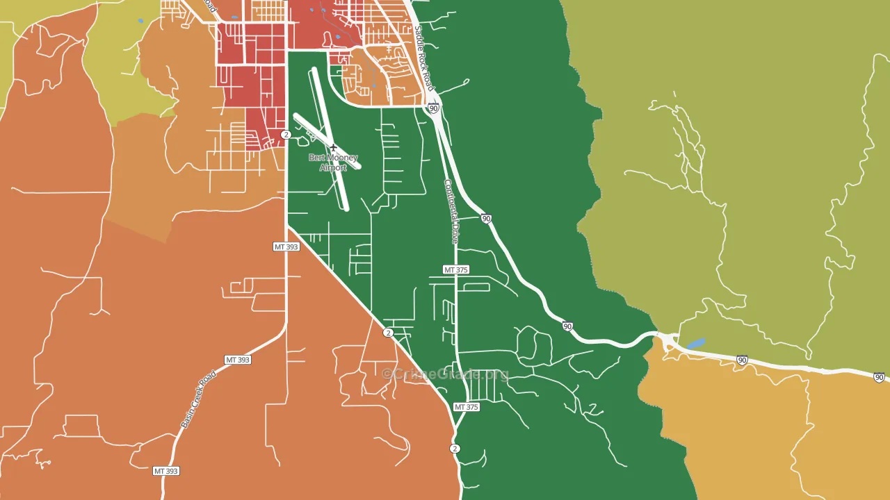 Floral Park, MT Map of Assault Rates