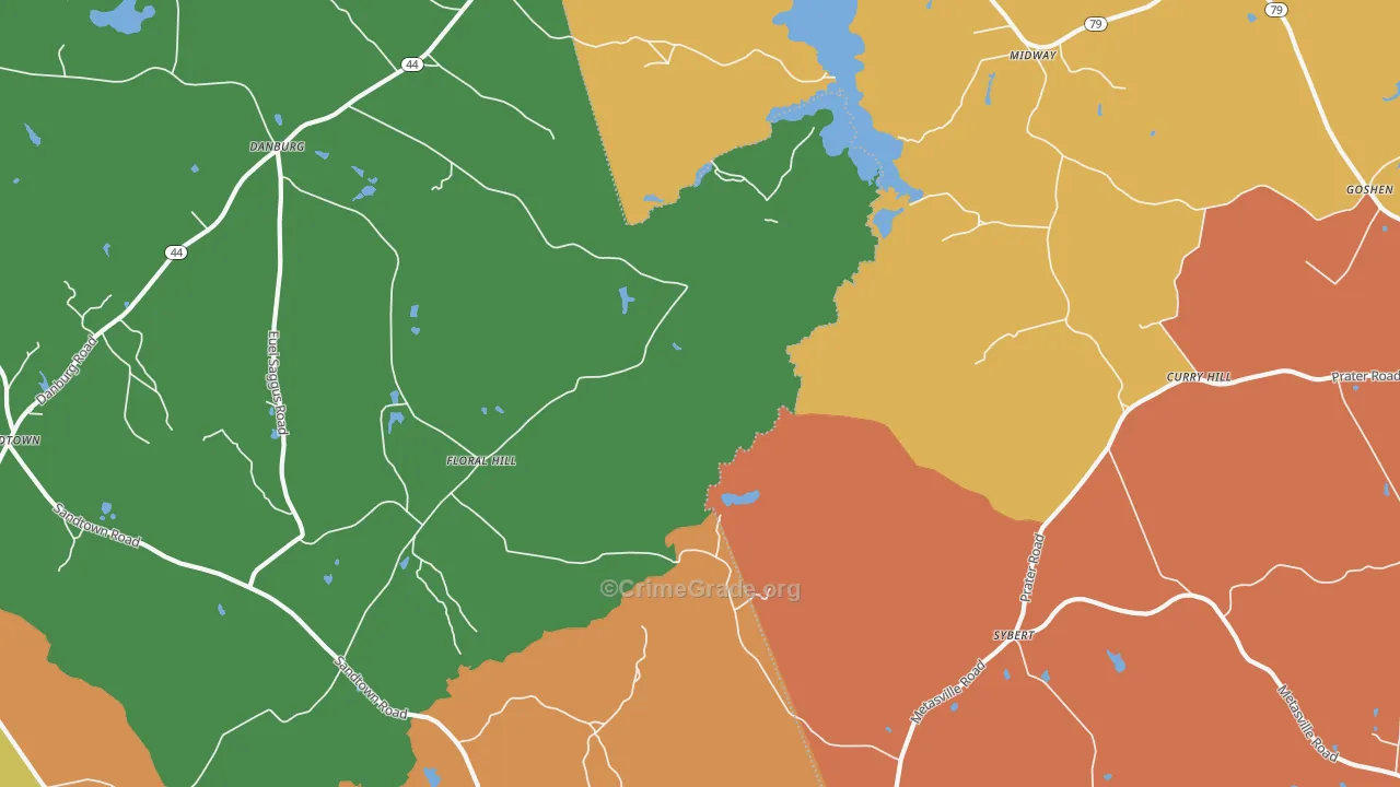 Floralhill, GA Map of Assault Rates