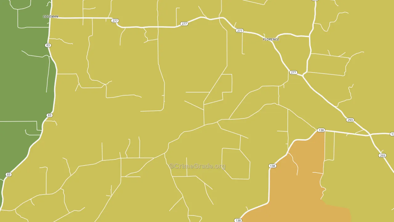 Florence, AR Map of Assault Rates