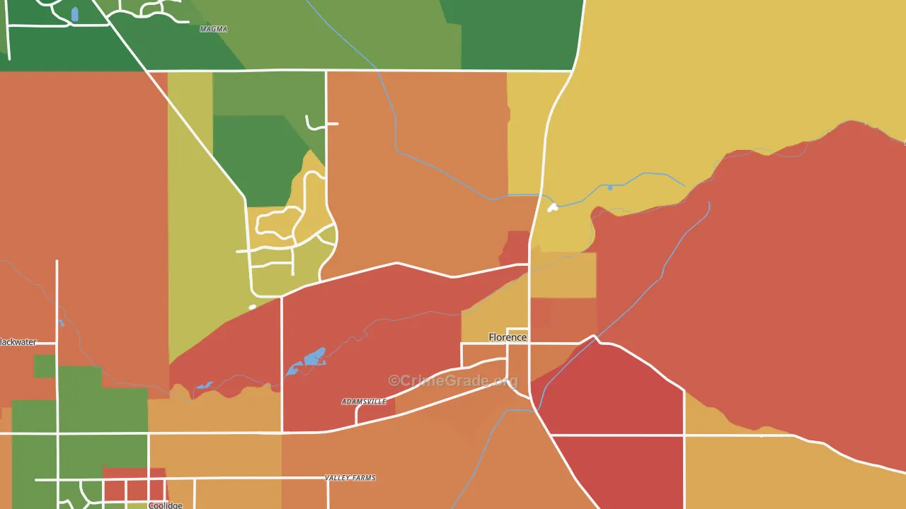 Florence, AZ Map of Assault Rates