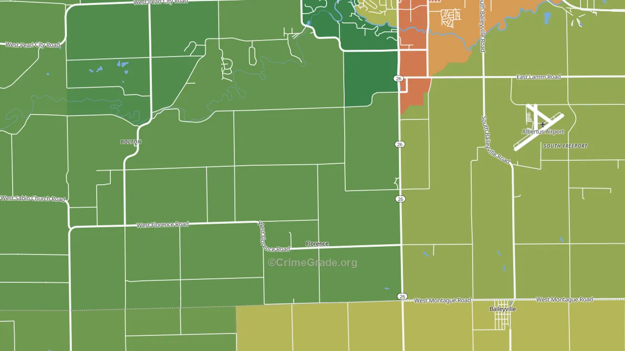 Florence, IL Map of Assault Rates