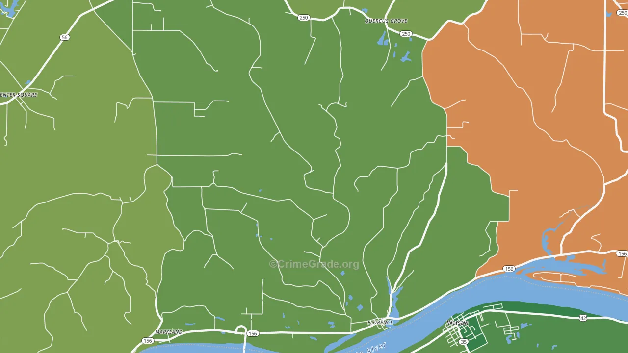 Florence, IN Map of Assault Rates