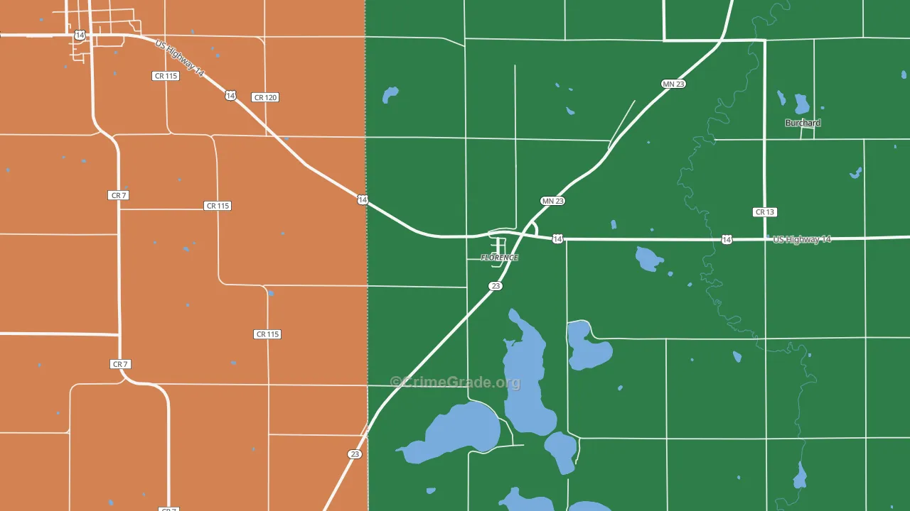 Florence, MN Map of Assault Rates