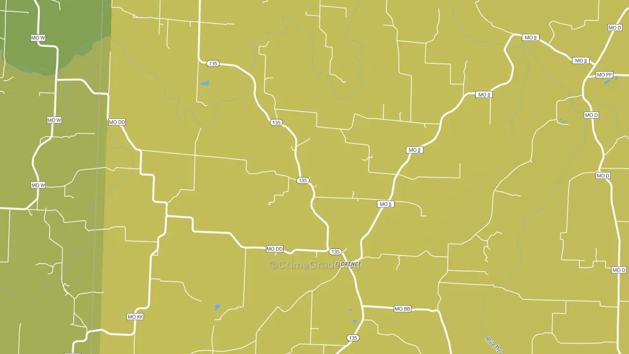 Florence, MO Map of Assault Rates