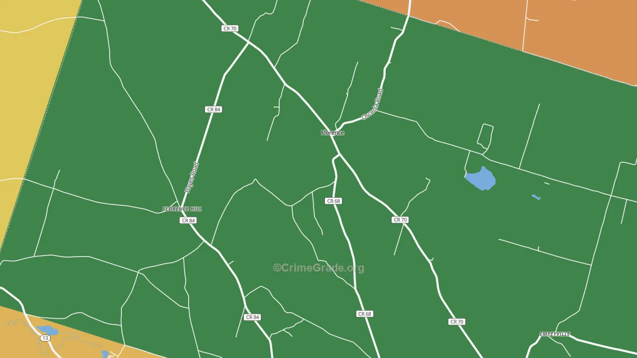 Florence, NY Map of Assault Rates