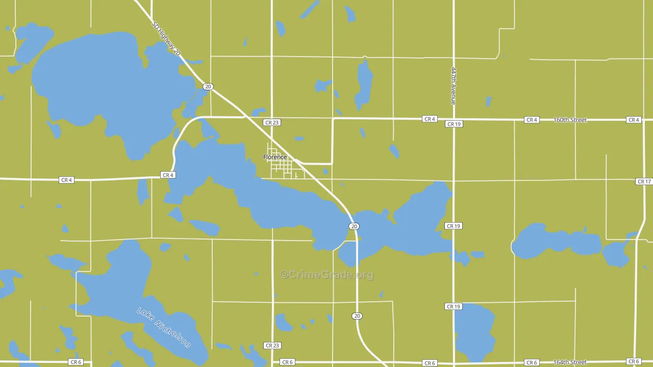 Florence, SD Map of Assault Rates