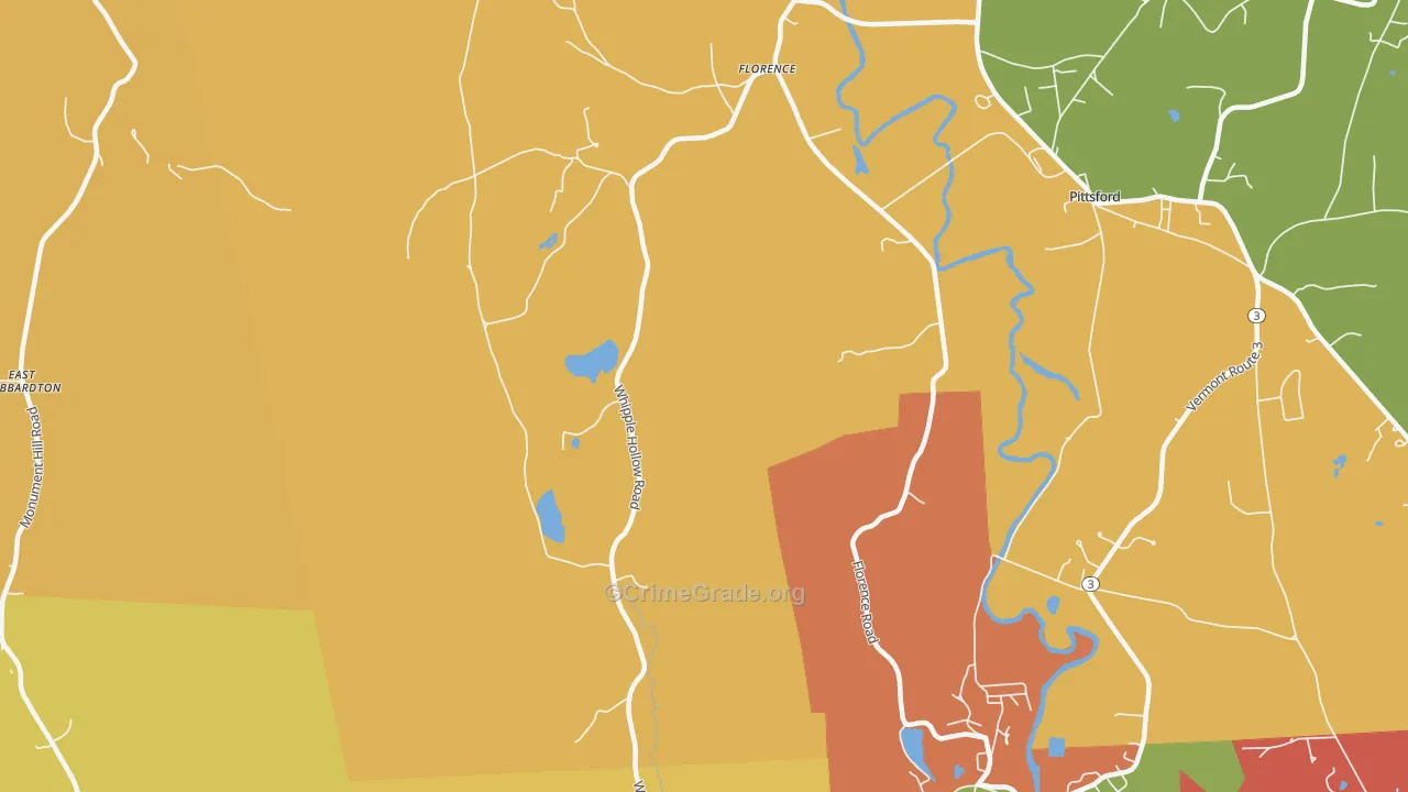 Florence, VT Map of Assault Rates