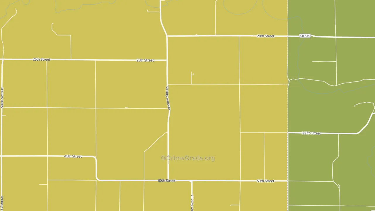 Florenceville, IA Map of Assault Rates