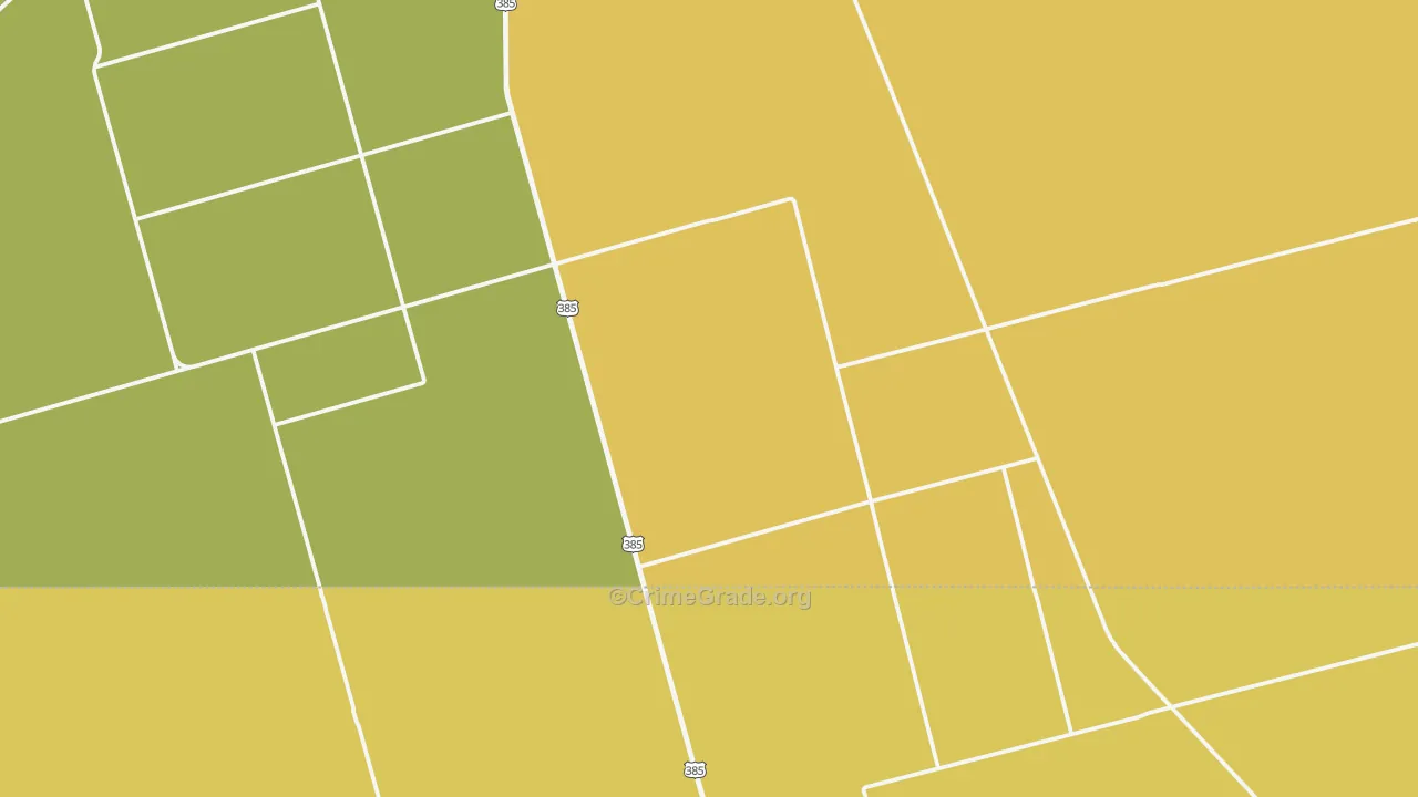 Florey, TX Map of Assault Rates
