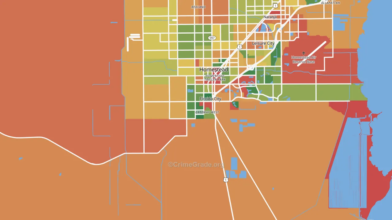 Florida City, FL Map of Assault Rates