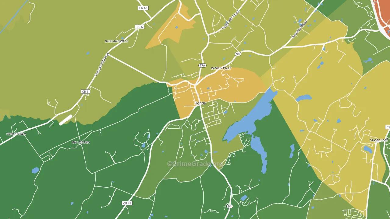 Florida, NY Map of Assault Rates