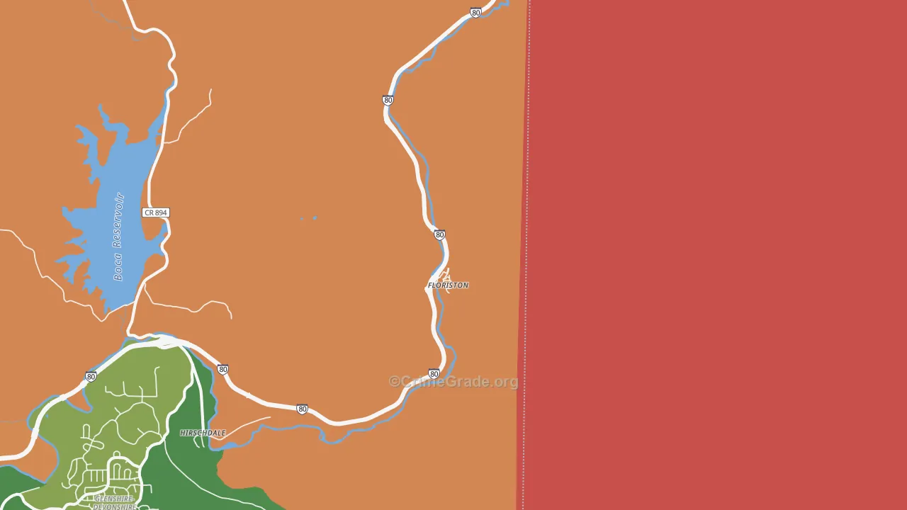 Floriston, CA Map of Assault Rates