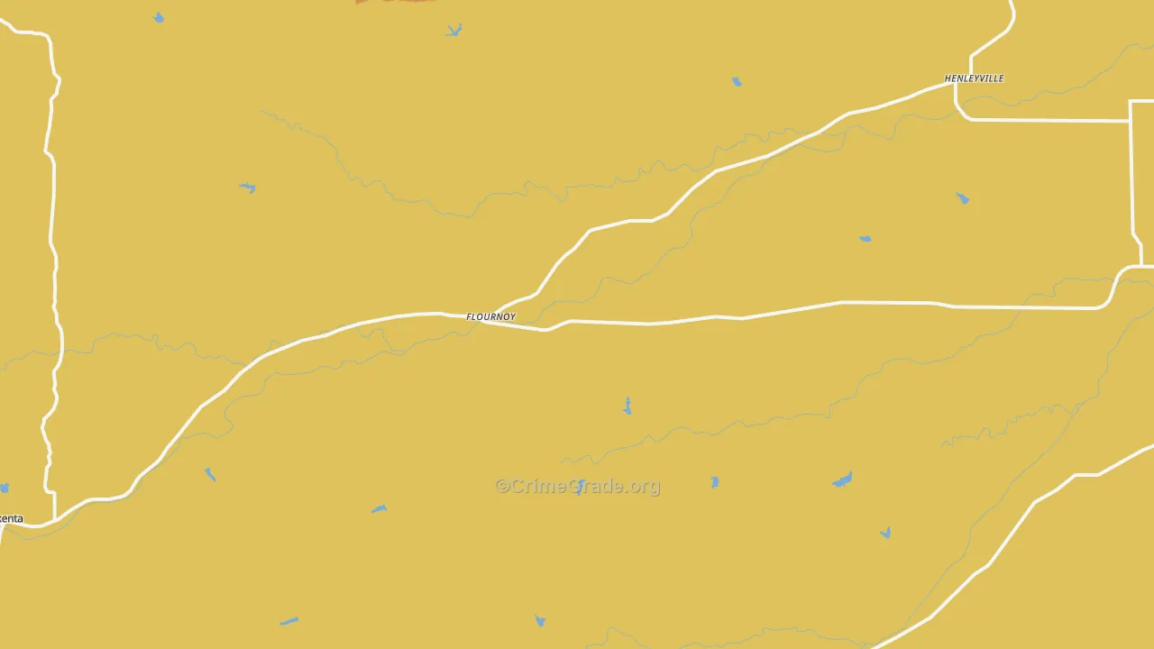 Flournoy, CA Map of Assault Rates