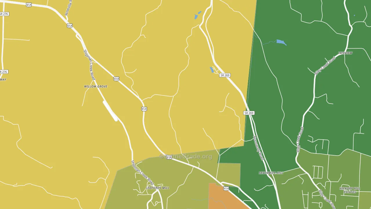 Flowertown, TN Map of Assault Rates