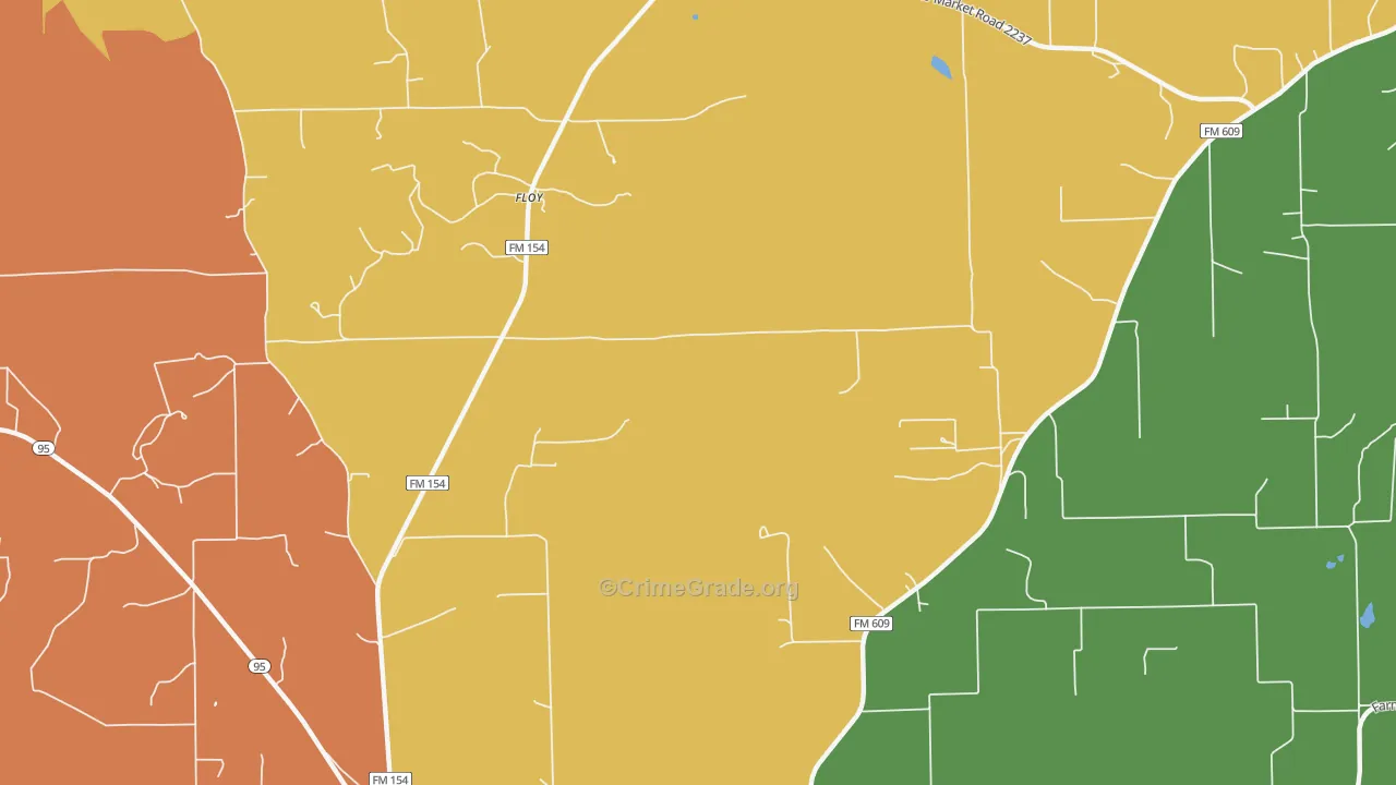 Floy, TX Map of Assault Rates