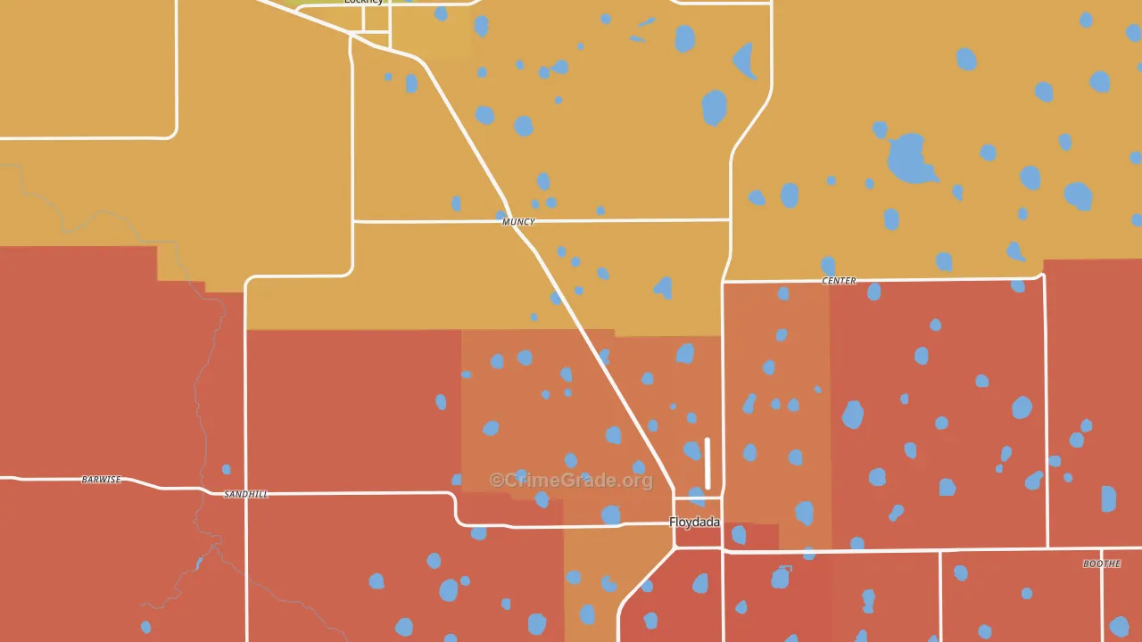 Floyd County, TX Map of Assault Rates