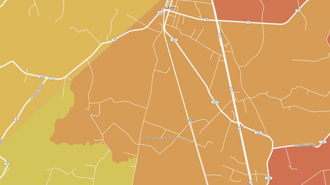 Floyd, KY Map of Assault Rates