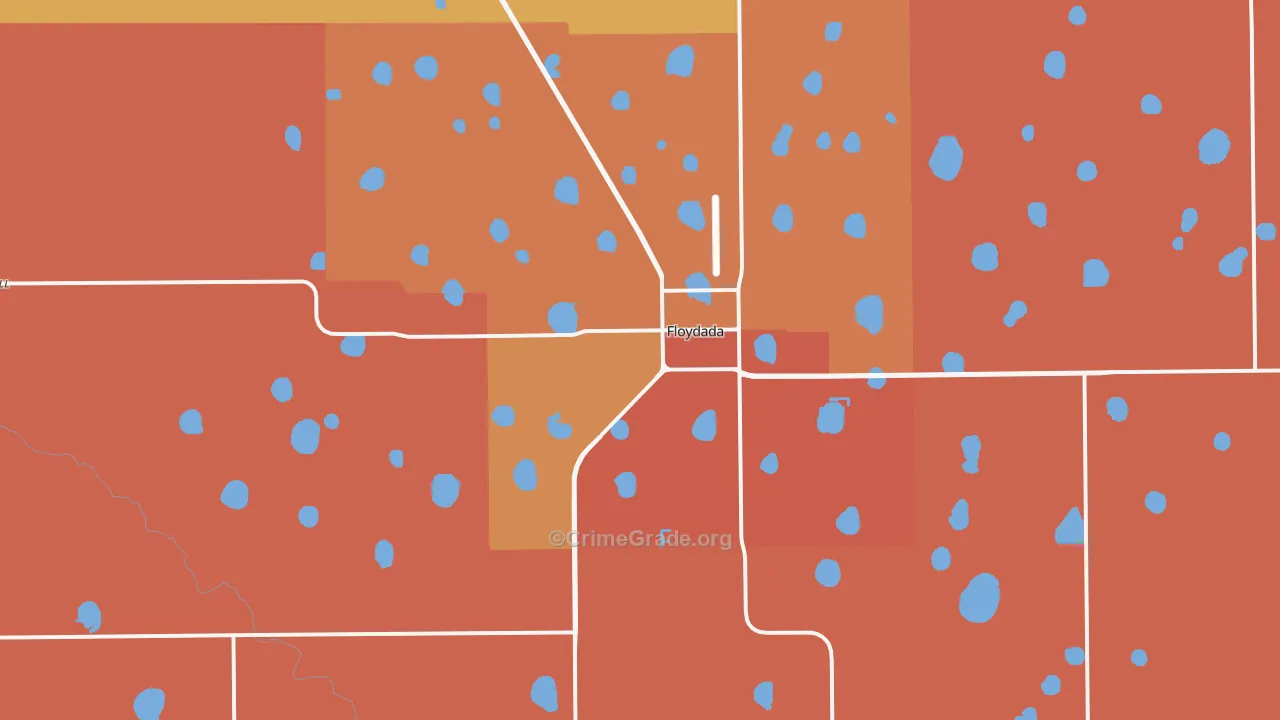 Floydada, TX Map of Assault Rates
