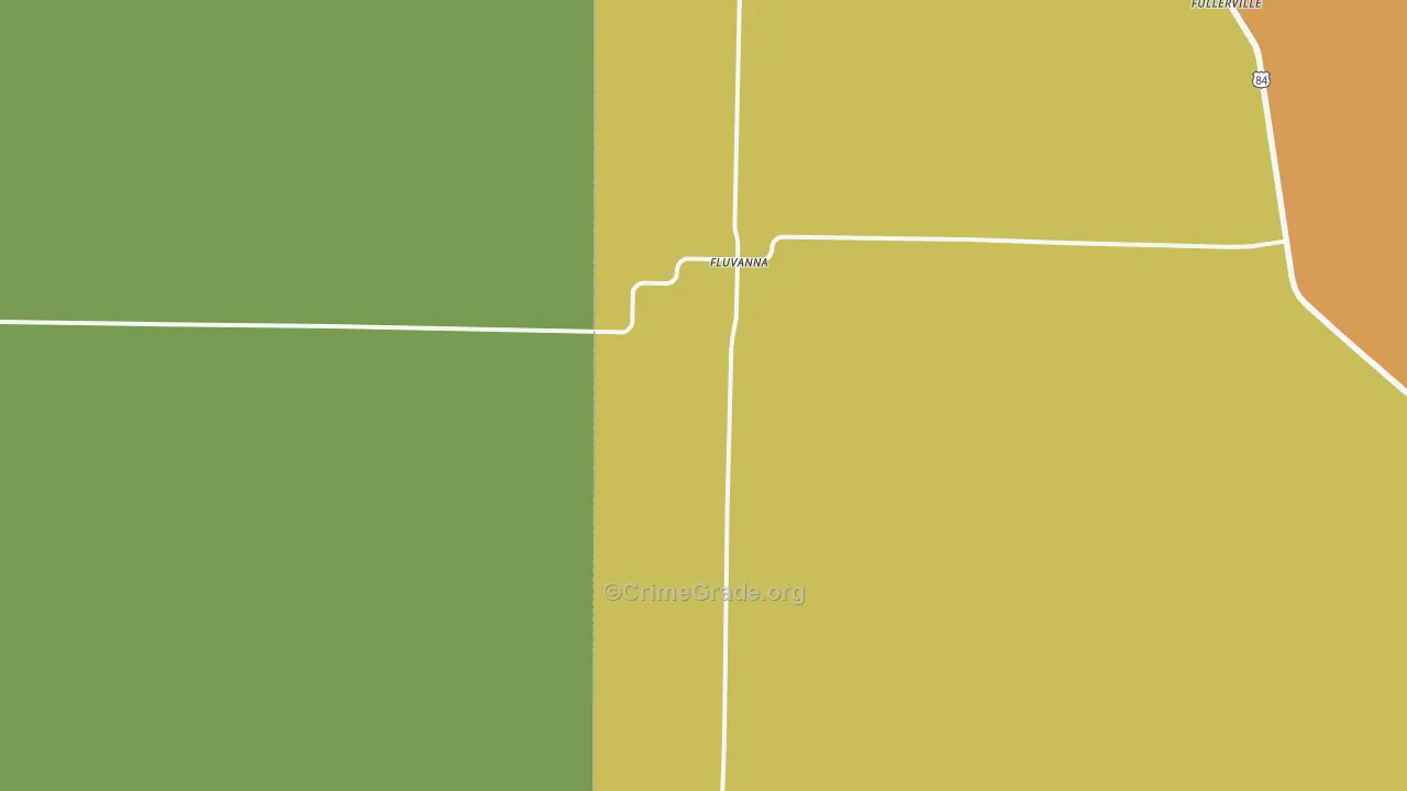 Fluvanna, TX Map of Assault Rates