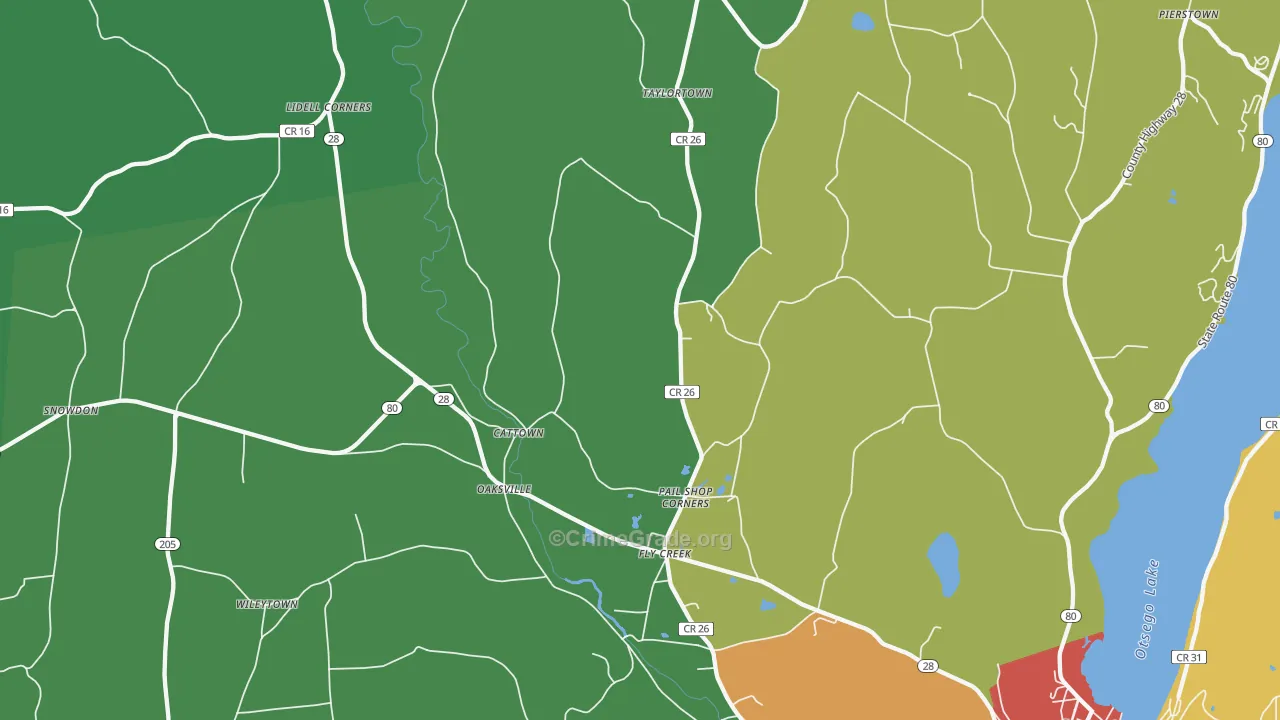 Fly Creek, NY Map of Assault Rates