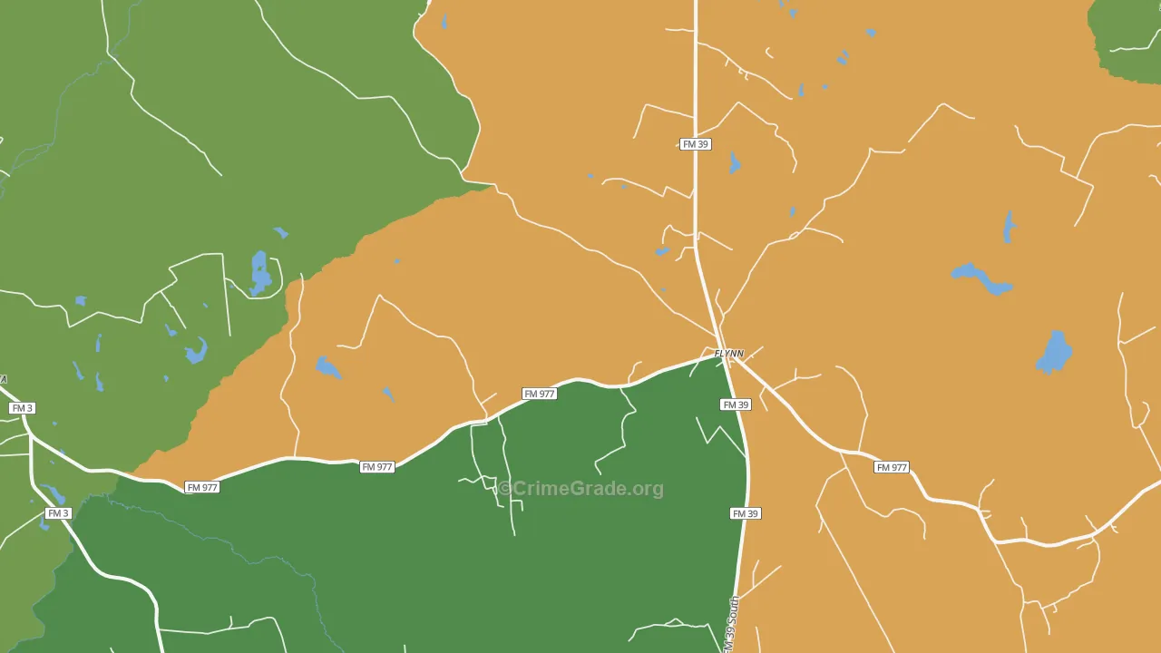 Flynn, TX Map of Assault Rates