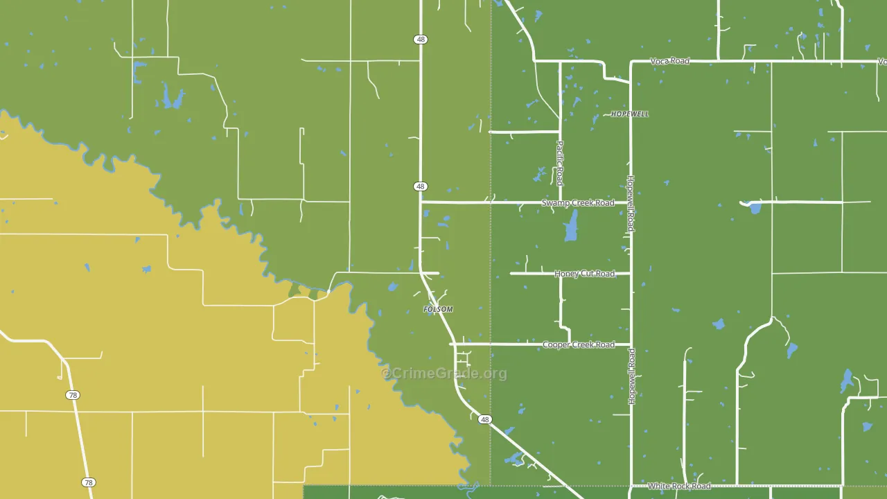 Folsom, OK Map of Assault Rates