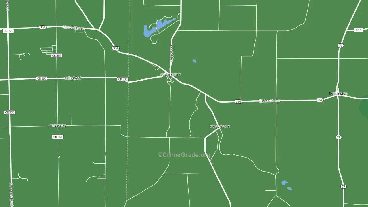 Folsomdale, NY Map of Assault Rates