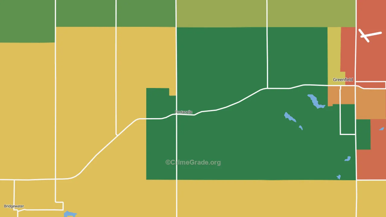 Fontanelle, IA Map of Assault Rates