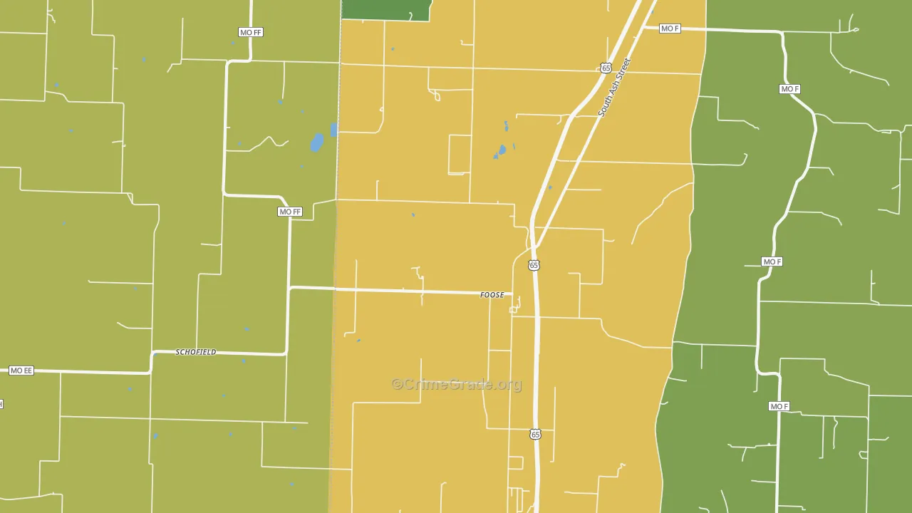 Foose, MO Map of Assault Rates