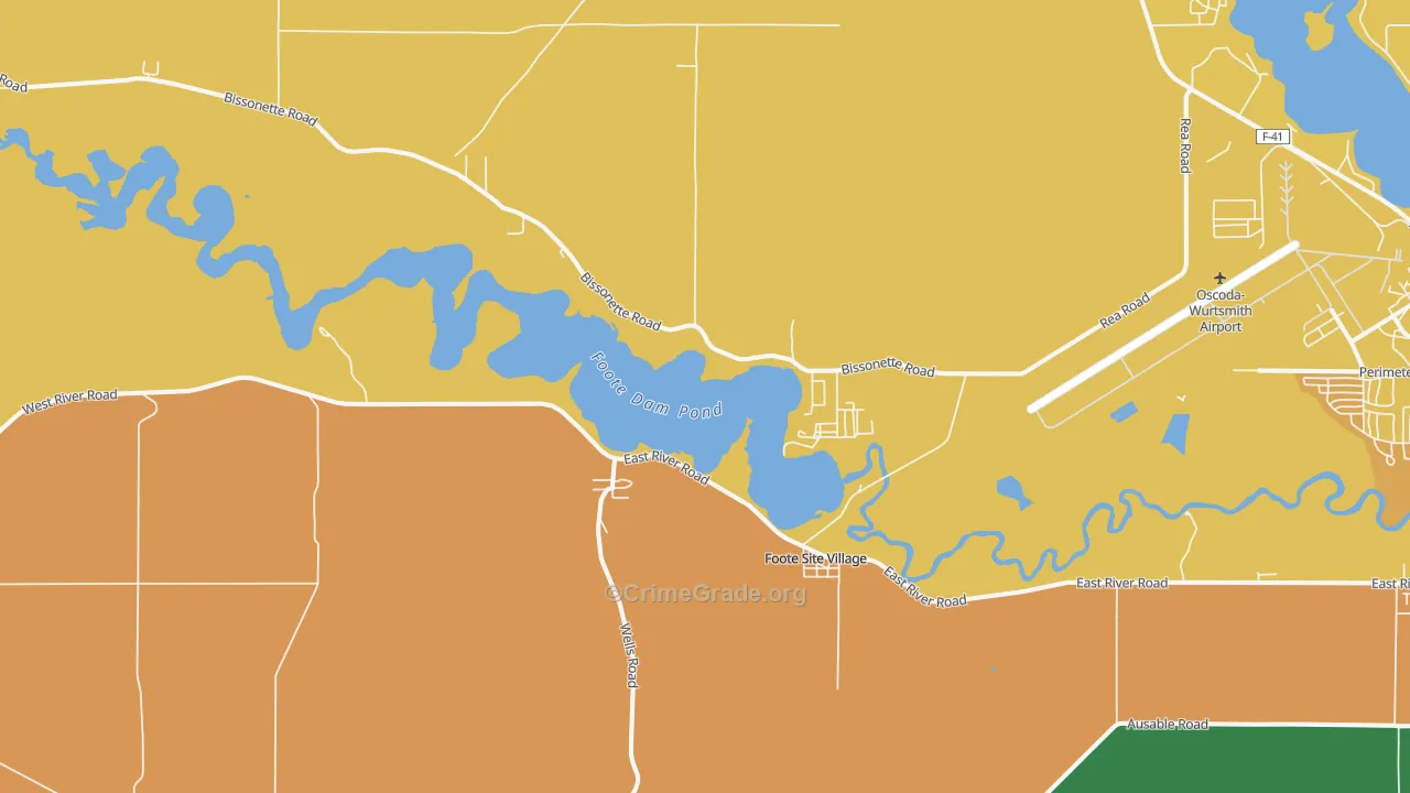 Foote Site Village, MI Map of Assault Rates