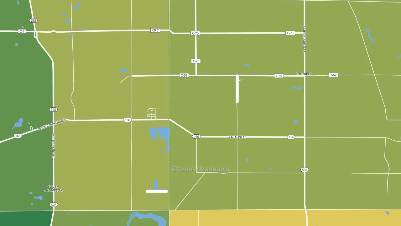 Footville, OH Map of Assault Rates