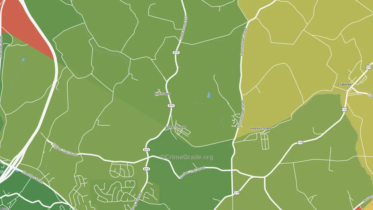 Forbes Road, PA Map of Assault Rates