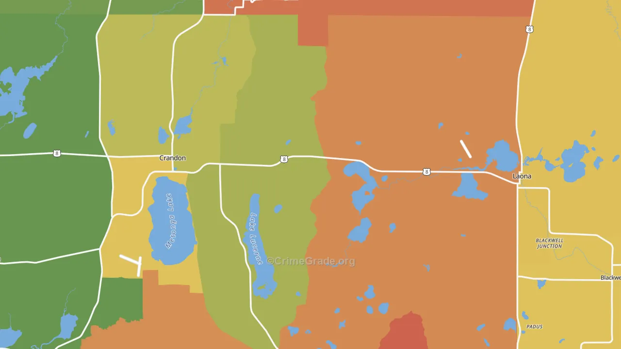 Forest County, WI Map of Assault Rates