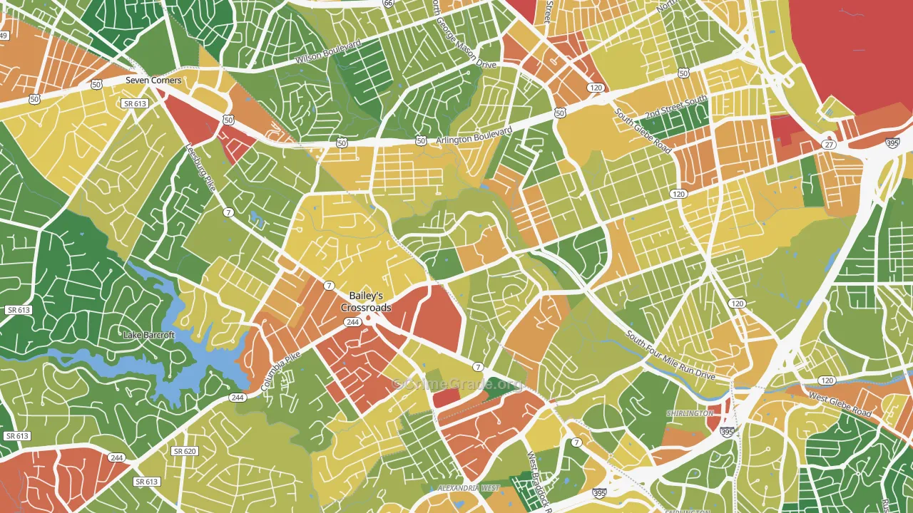 Forest Glen, Arlington, VA Map of Assault Rates