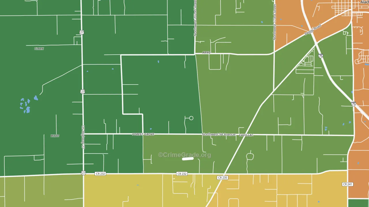 Forest Grove, FL Map of Assault Rates