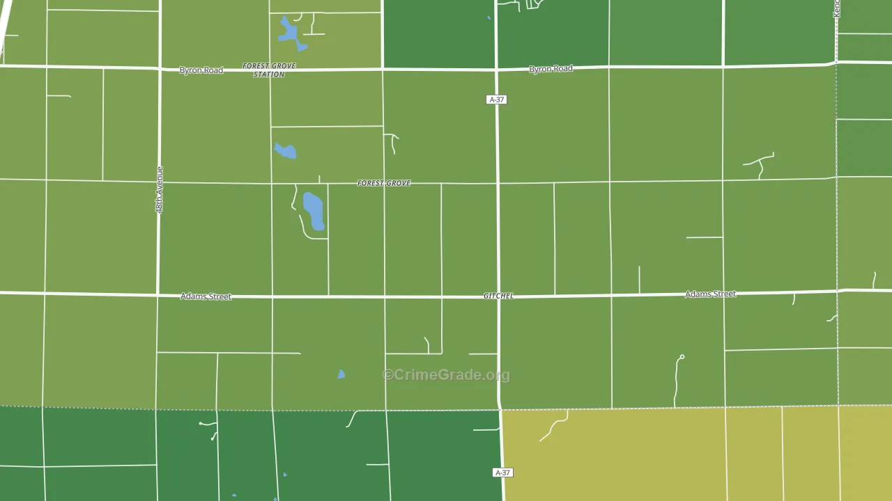 Forest Grove, MI Map of Assault Rates