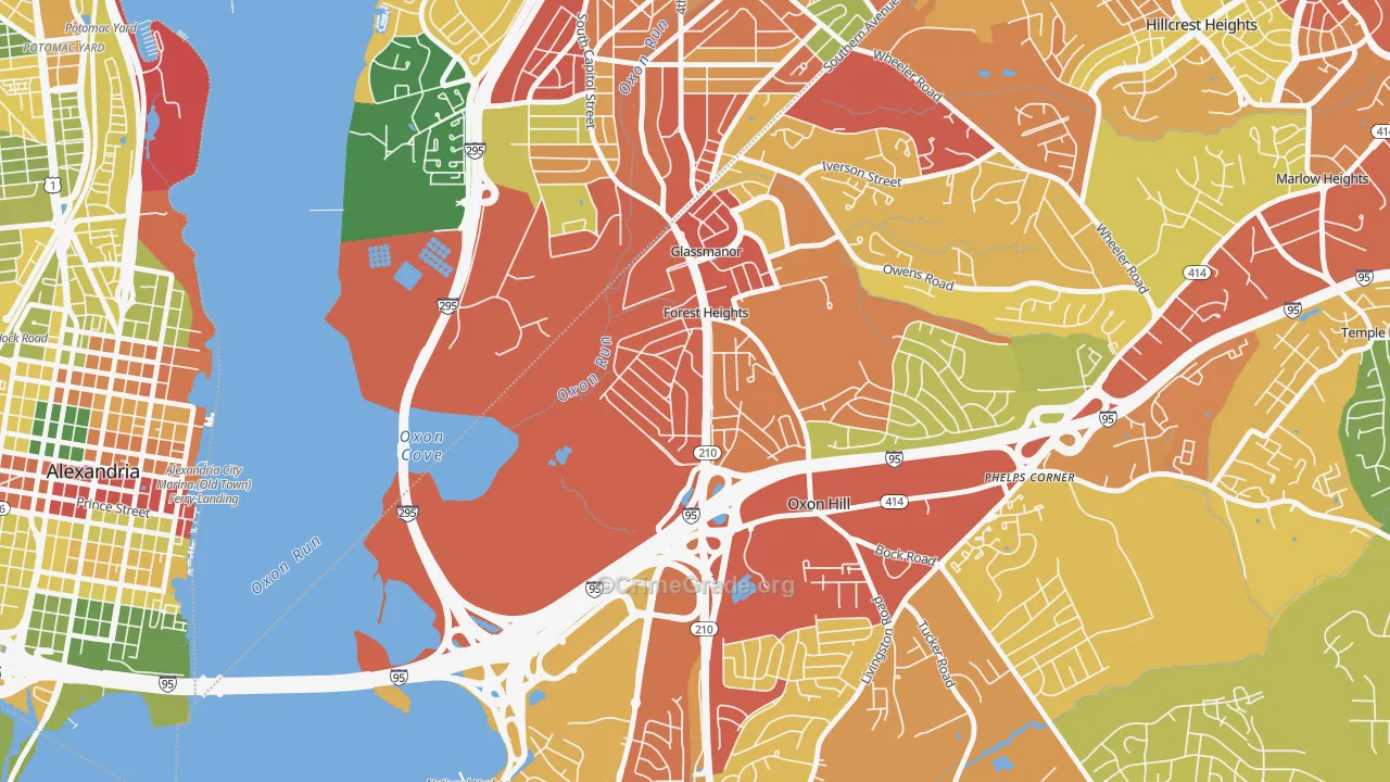 Forest Heights, MD Map of Assault Rates