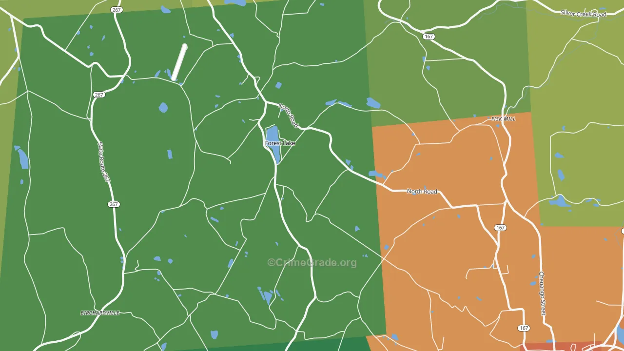Forest Lake, PA Map of Assault Rates