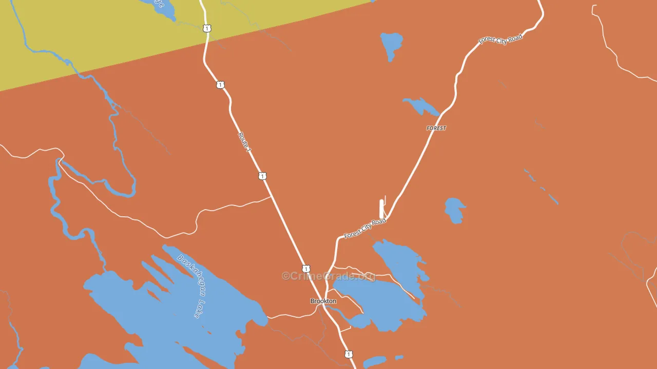 Forest, ME Map of Assault Rates