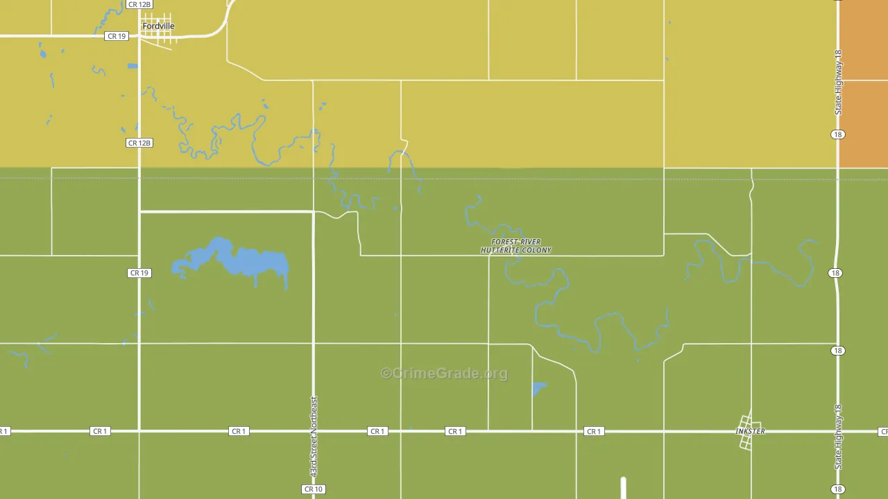Forest River Colony, ND Map of Assault Rates