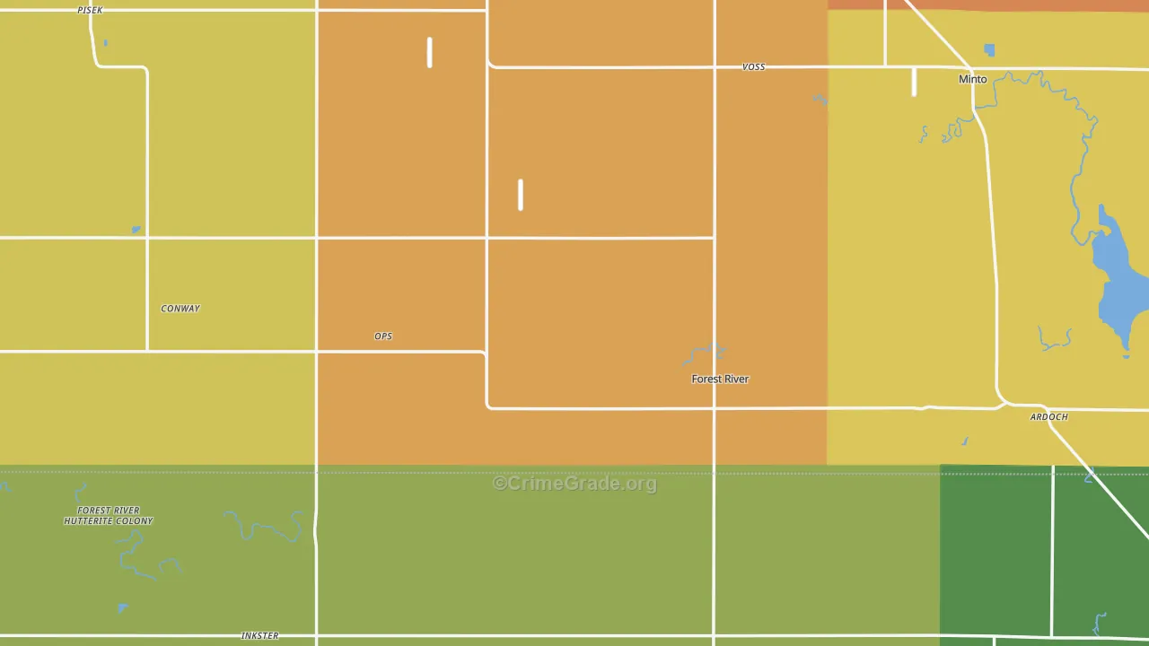 Forest River, ND Map of Assault Rates
