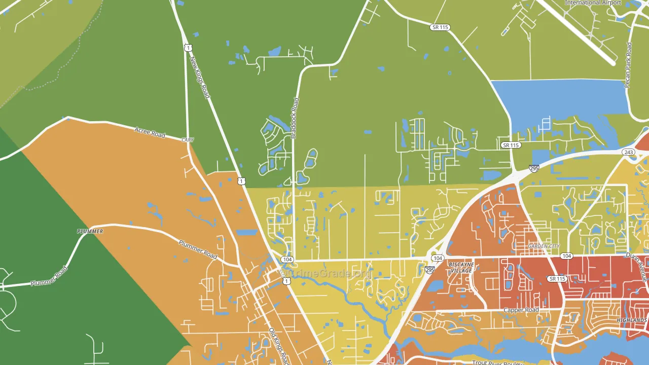 Forest Trails, Jacksonville, FL Map of Assault Rates