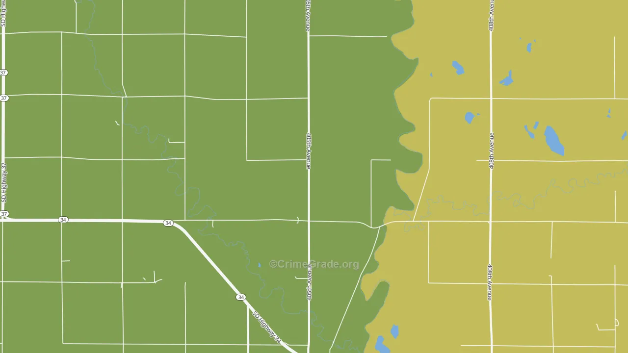 Forestburg, SD Map of Assault Rates