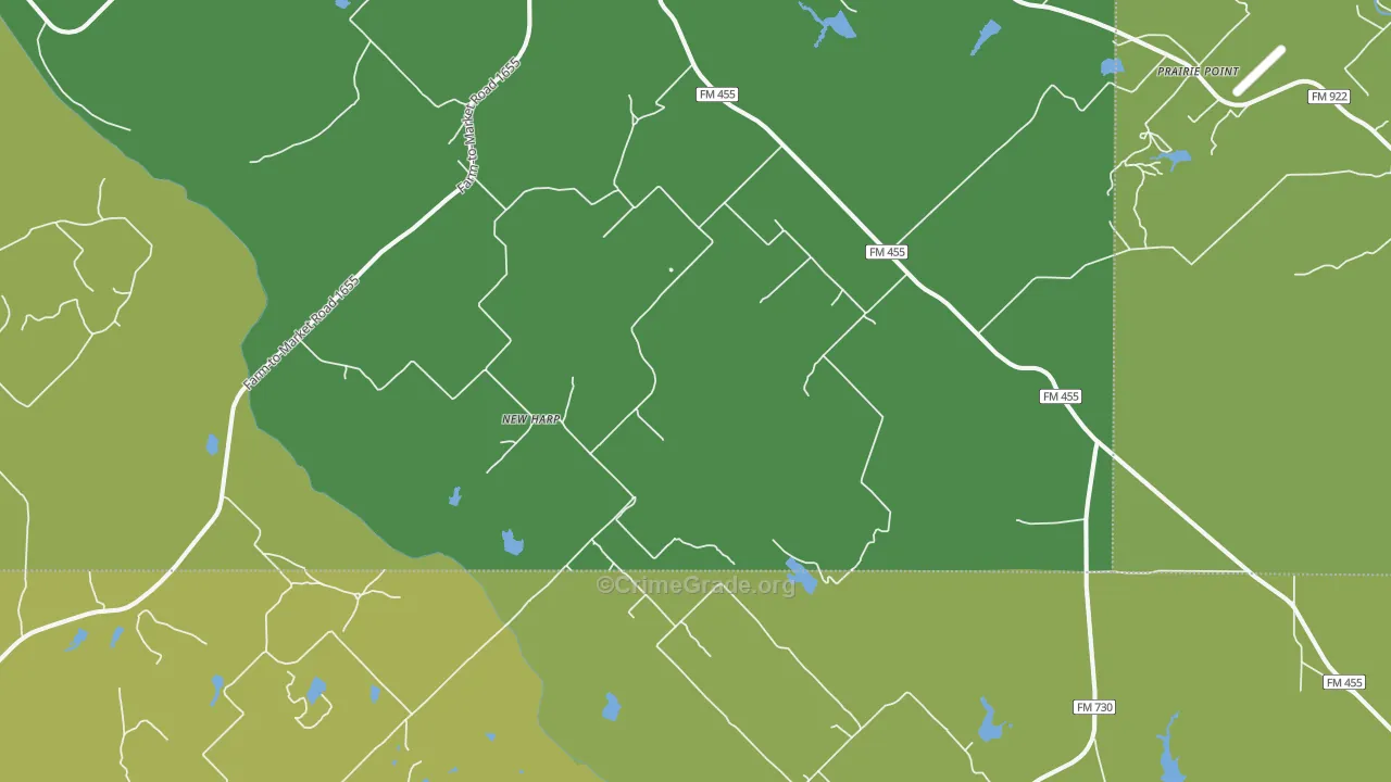 Forestburg, TX Map of Assault Rates