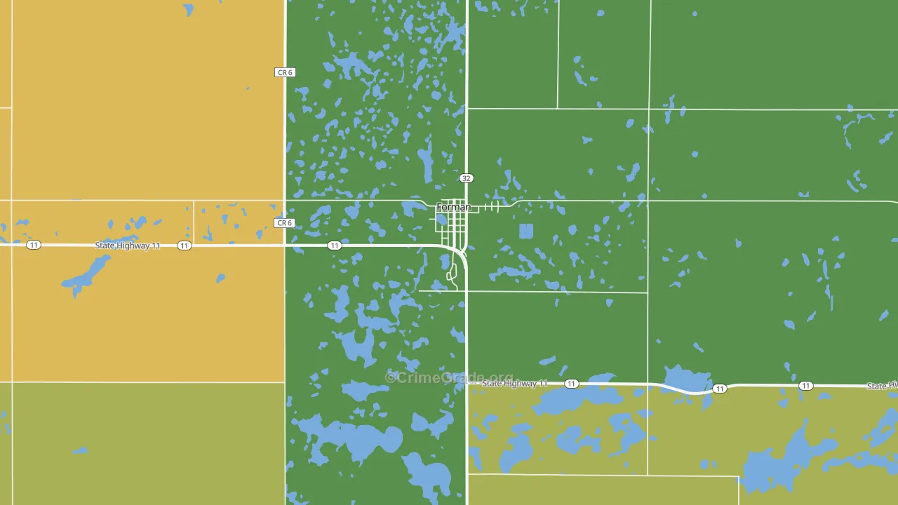 Forman, ND Map of Assault Rates