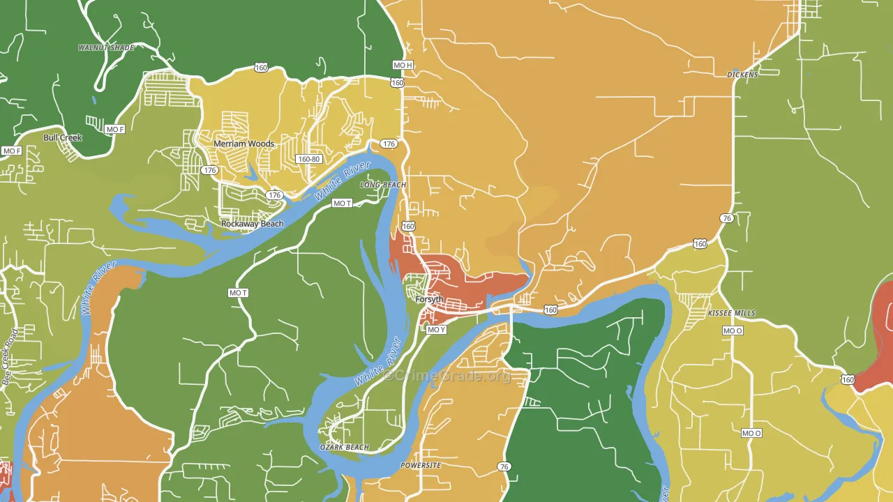 Forsyth, MO Map of Assault Rates
