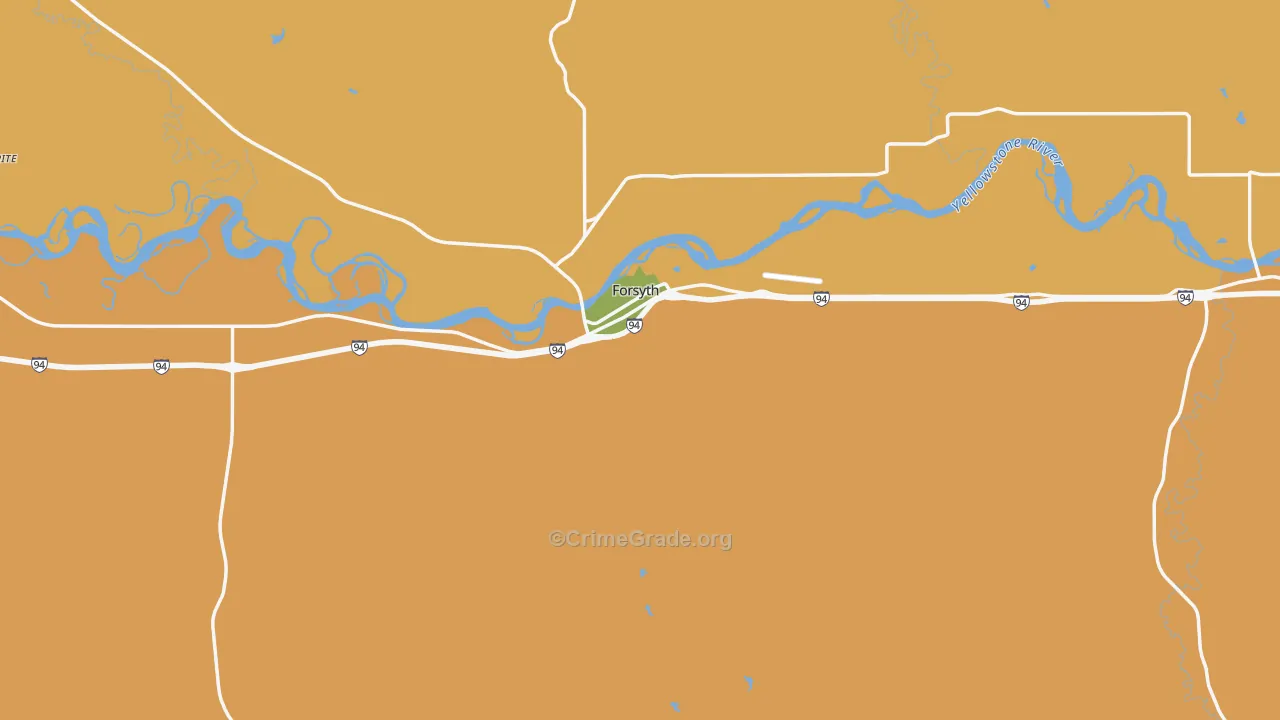 Forsyth, MT Map of Assault Rates