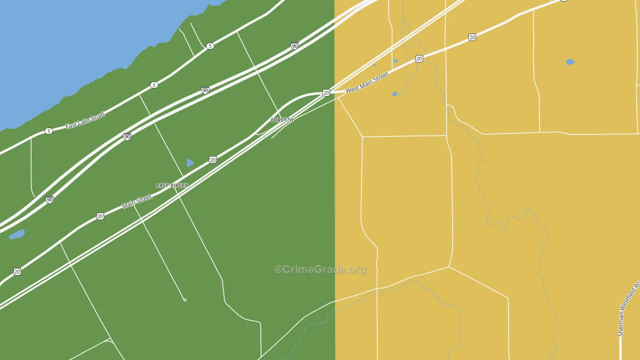 Forsyth, NY Map of Assault Rates